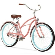 sixthreezero Women's Single Speed Beach Cruiser Bicycle, 26" Wheels and 17" Frame, Paisley Coral