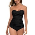 thumbnail image 6 of Relleciga Tankini Swimsuits Set for Women Tankini Bathing Suit Vintage 2 Piece Tummy Control Tankini Top with Swim Skirt Push up Swimwear, 6 of 10
