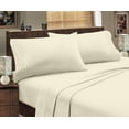 thumbnail image 4 of Hotel Luxurious, 1800 Series Super Soft Embroidery 4 PC Sheet Set (Full Ivory), 4 of 4