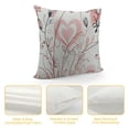 thumbnail image 4 of Love Throw Pillow Cushion Cover, Wedding Themed Floral Illustration with Little Hearts Blooming Abstract Art, Decorative Square Accent Pillow Case,, 4 of 5