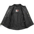thumbnail image 4 of First Mfg Co - Indy - Men's Motorcycle Biker Riding Black Leather Jacket - Large, 4 of 4