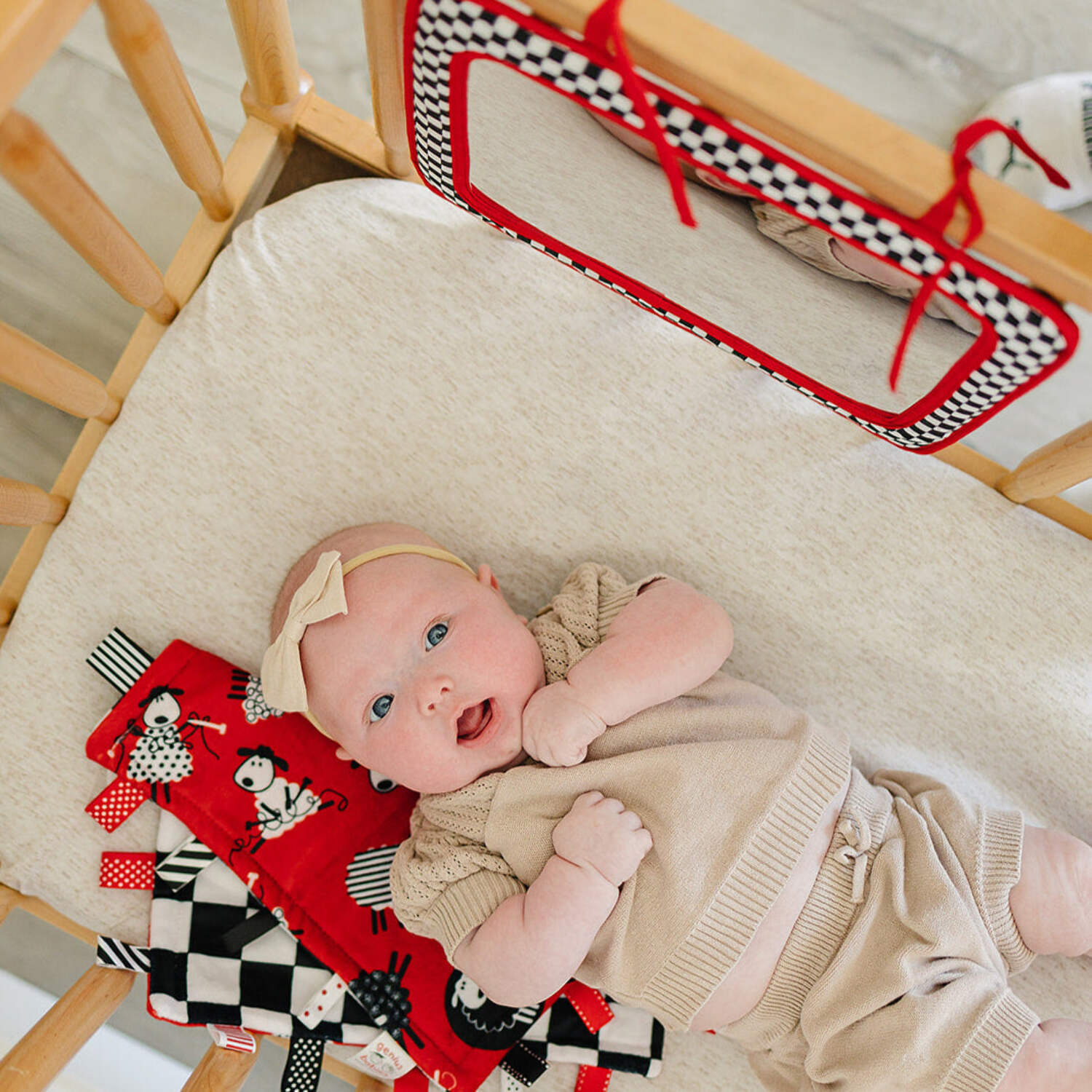 Genius Babies - Baby Mirror for Crib or Car in High Contrast Colors (13.25" x 10.75")