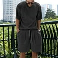 thumbnail image 7 of RUTAYY Men's Outfits 2 Piece Solid Color Short Sleeve Shirt and Shorts with Pocket Sports Tracksuits Trendy Travel Clothing Sets, 7 of 7