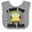 Heather and White, variant on Inktastic I Ride the Cool Bus with Yellow Bus Boys or Girls Baby Bib