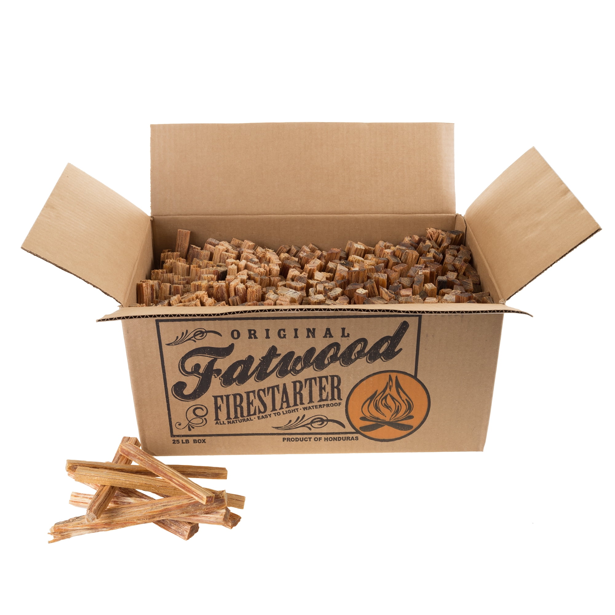 Fatwood Firestarter Kindling Sticks for Wood Stoves, Fireplaces, BonFirepits, Camping, Grill, Survival Quickstart Tinder... by Trademark Global LLC