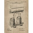 thumbnail image 2 of CAG 14x18 Black Ornate Wood Framed with Double Matting Museum Art Print Titled - Patent Document of a Cold Air Pressure Apparatus for Beer, 2 of 4