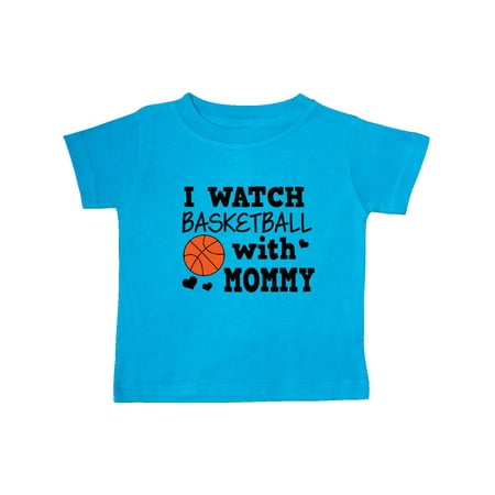 

Inktastic I Watch Basketball with Mommy Gift Baby Boy T-Shirt