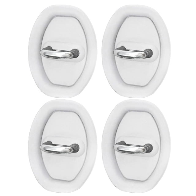 (Blanco) (4 Piezas) Cubierta Protectora Silicona para Puerta Cerradura Puerta Automóvil Almohadilla Amortiguadora Amortiguadora Pegatina Anticolisión Engrosada Protección Integral Universal
