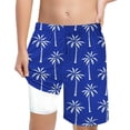 thumbnail image 2 of FASHOFT Boys Swim Trunks with Boxer Brief Liner Compression Boy Bathing Suit Quick Dry Beach Swimsuit Swim Shorts Blue, 2 of 5
