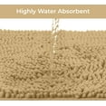thumbnail image 4 of Bath Mat By LuxUrux-Extra-Soft Plush Bath Shower Bathroom Rug,1'' Chenille Microfiber Material, Super Absorbent Shaggy Bath Rug. Machine Wash & Dry ( 16 x 24, Beige), 4 of 8