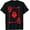 Black-13, variant on Red Heart Graphic Mens T-Shirt, Valentine Day Tee