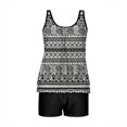 thumbnail image 6 of Tankini Bathing Suits for Women Tummy Control Two Piece Swimsuits Floral Print Swim Tank Top with Boy Shorts, 6 of 6