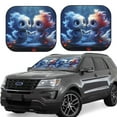 thumbnail image 6 of Kdxio Cute Fish Flower Couple Print 2-Piece Sun Shade Front Windshield - Foldable Car Front Window Sunshades for Most Sedans SUV Truck, 6 of 6