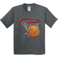 thumbnail image 3 of Inktastic Basketball Swish Youth T-Shirt, 3 of 5