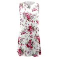thumbnail image 5 of CAICJ98 Gauze Dresses Summer Dresses for Women Trendy Keyhole Sleeveless Tank Sundress Boho Floral Print Casual Dresses for Women Beach Mini Dress Hot Pink,L, 5 of 6