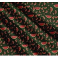 thumbnail image 3 of Soimoi Green Cotton Voile Fabric Watermelon Fruits Print Sewing Fabric Yard 56 Inch Wide, 3 of 7