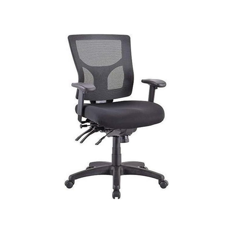 Lorell Executive Upholstered Mid-Back Chair - Black Fabric Seat - Black Fabric Back - Black Frame - 5-star Base - 1 Each Lorell Executive Upholstered Mid-Back Chair - Black Fabric Seat - Black Fabric Back - Black Frame - 5-star Base - 1 Each