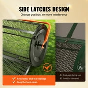 BENTISM Compost Spreader Peat Moss Spreader 24 Wide 24.4-26.4 Height Adjustable