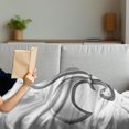 thumbnail image 3 of Fleur De Lis Soft Flannel Fleece Throw Blanket, Lily Flower Nobility of Knights in Medieval Time European Iris, Cozy Plush for Indoor and Outdoor Use, 70" x 90", White Grey, by Ambesonne, 3 of 5