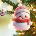 thumbnail image 2 of Vikakiooze Christmas Valentine's Day 2D Flat Acrylic Car Rearview Mirror Decoration Cute Snowman Backpack Pendant, 2 of 7