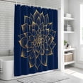 thumbnail image 5 of Navy Blue Yellow Spring Floral Shower Curtain Set - Extra Long 72" x 96" Washable Bathtub Curtain with 12 Hooks, Abstract Blossoms Botanical Waterproof Fabric Shower Curtains for Bathroom Décor, 5 of 6