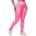 thumbnail image 3 of YUEHUA Women's High Waist Ribbed Textured Yoga Leggings, Tummy Control Butt Lifting Compression Pants, Stretchy Workout Tights for Gym & Jogging, 3 of 9