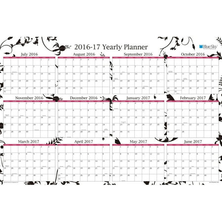 Blue Sky Analeis 18-Month 2016-2017 36" x 24" Laminated Planner