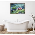 thumbnail image 5 of Kate and Laurel Sylvie Lily Pad By The Shore Framed Canvas Wall Art by Rachel Christopoulos, 28x38 Natural, Gorgeous Vibrant Painterly Floral Art Wal Décor, 5 of 6