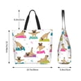 thumbnail image 5 of Kdxio Yoga Dogs Poses Casual Tote Bags Women Big Capacity Shoulder Bag for Women Travel Shoulder Bags Handbags, 5 of 8