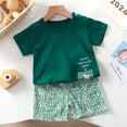 thumbnail image 2 of Hrsba Kids Summer 2 Piece Outfits Sets,Children's Summer Home Clothing Round Neck Short Sleeved Shorts Two-Piece Set,Toddler Summer Short Sleeve Round-Neck Blouses & Shirts Sets, 2 of 3