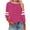 Hot Pink, variant on Tshirts for Women 3/4 Sleeve Shirt for Womens Crewneck Color Block Raglan Tee Casual Trendy Solid Pullover Tops Long Sleeve Running Shirts Women S-114 Gray M