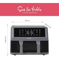 thumbnail image 5 of SUR LA TABLE KITCHEN ESSENTIALS 7-in-1 11-Quart Dual Basket Air Fryer, Digital LED Touchscreen Display with 8-Presets, Air Fry, Bake, Roast, Broil, Dehydrate, Keep Warm and Reheat in Minutes, 1700w, 5 of 7