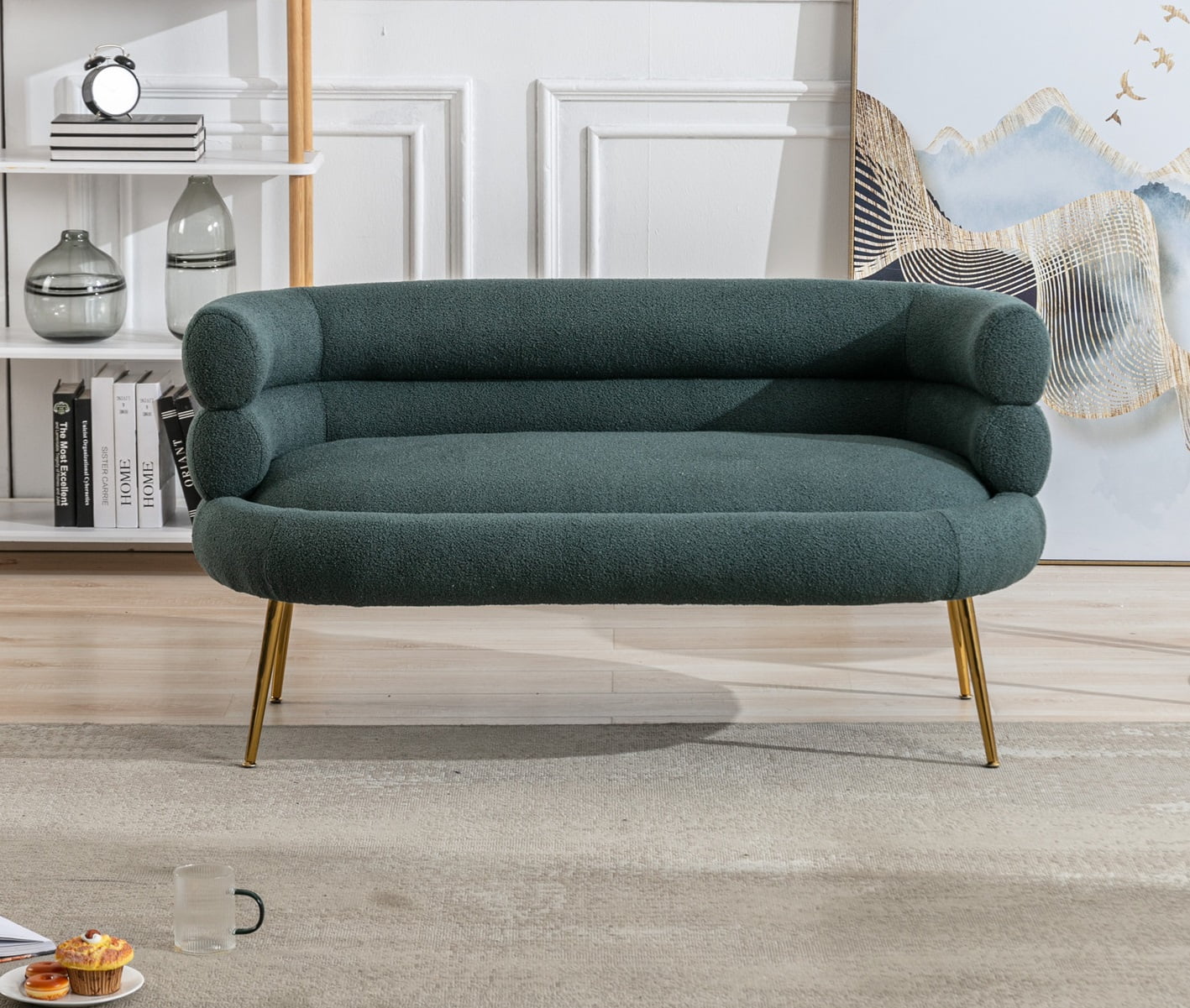 Polyester Leisure Sofa Accent Chair with a Sleek Design Modern Button