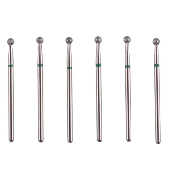 Puntas de Broca para Uñas MZCMSL 6 piezas Bola de Diamante Cabeza 3mm