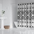 thumbnail image 3 of Bohemian Tribal Earthy Shower Curtain 72x84 Inches Quick-Dry Polyester Curtain with Plastic Hooks Rustic Aesthetic Style, 3 of 5