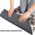 thumbnail image 3 of White Brown Sunflower Pattern Hot Yoga Mat Towel Non Slip for Hot Yoga - Quick-Drying Yoga Mat Cover with 4 Corner Pockets with Travel Bag - Hot Yoga Towel Non Slip 74"x26", 3 of 6