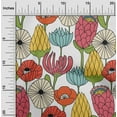 thumbnail image 2 of oneOone Velvet Pink Fabric Tropical Floral Craft Projects Decor Fabric Printed By The Yard 58 Inch Wide, 2 of 4
