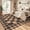 Black Brown, variant on HIWEAVER Camel 8' x 10' Modern Geometric Easy Jute Area Rug for Living Room Washable Checkered Print Indoor Outdoor Carpet Non-Slip Stain-Resistant Kitchen Throw Mat Low Pile Patio Rug Decor