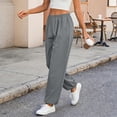 thumbnail image 5 of BUIGTTKLOP Cargo Joggers for Women High Waisted Casual Pants Baggy Loose Fitted Summer Pants with Pockets, 5 of 6