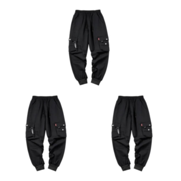 Sonducket Pantalones harén multibolsillos para hombre - Pantalones cargo joggers cómodos y modernos Multiusos 603black 2XL Type1 NO1