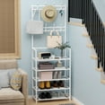thumbnail image 3 of Porte-chaussures Monté sur Porte B, Portemanteau Suspendu, Organisateur de Rangement Multifonction avec Tablettes Ajustables, Acier Inoxydable Robuste et Installation Facile pour Entrée, Garde-Robe et Appartement, 24X12, 3 of 6