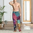 thumbnail image 2 of Sigee Pink Cow In Sunflower Field print Men's Pajama Pants Lounge Sleep Bottoms with Elastic Waistband and Pockets-Small, 2 of 6