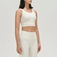 thumbnail image 5 of Sevpuikl Women's Seamless High Neck Padded Sport Bra V-Back Medium Support Athletic Tank Top Yoga Fitness workout Crop Tops, 5 of 7