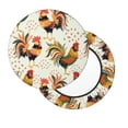 thumbnail image 2 of Naloa Colorful Roosters Round Bar Stool Cushion Cover 12-14 inch, Fits Kitchen, Office, Restaurant Chairs - 12 inch, 2 of 7