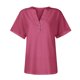 thumbnail image 5 of Camisa para mujer,Camiseta de cuello en V para mujer, informal, de manga corta, de poliéster suave, ideal para el hogar y el uso diario, sopatenor, 5 of 9