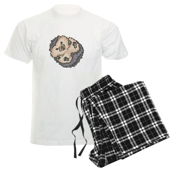CafePress - Cute Little Hedgehog Men's Light Pajamas - Men's Light Loose Fit Cotton Pajama Set