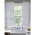 thumbnail image 4 of Sheer Curtain Panels Blue Stripe Rod Pocket Voile Window Curtains Vertical Striped Window Treatments Ligh Filtering Privacy Curtain Drapes for Bedroom Living Room 2 Panel Set 72 Inch Length,, 4 of 9