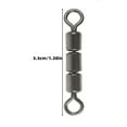 thumbnail image 1 of 10 Pcs High Speed 3 Roller Catfish Rig Bead Chain Swivels Leader Lure Connector, 1 of 8