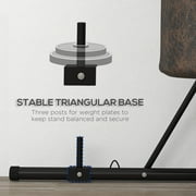 Soozier Foldable Punching Bag Stand with 132 lbs Capacity, Black