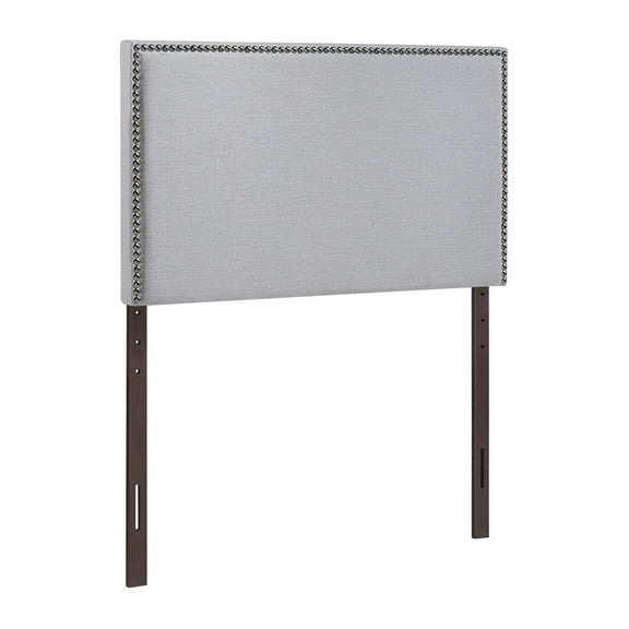 Modway Region Nailhead Twin Upholstered Headboard in Sky Gray